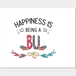 Happiness Is Being A Bu Wildflowers Valentines Mothers Day Posters and Art